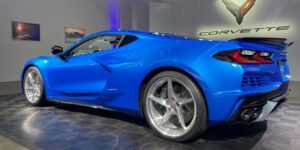 The Corvette E-Ray shares its widebody styling with the Corvette Z06. (Fox News Digital )